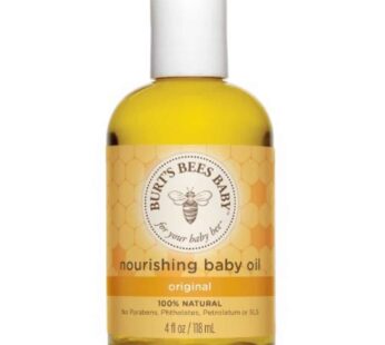Burt’s Bees Baby 100% Natural Baby Nourishing Oil, 4 Ounces (Pack of 2) (Packaging May Vary)