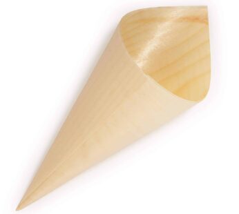 BambooMN – Disposable Food and Appetizer Wood Cones – 5″ x 2″ – 300 Pieces