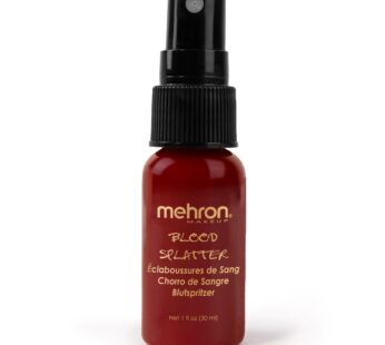 Mehron Makeup Blood Splatter | Professional Fake Spray Blood | Fake Blood Makeup for Performance, Halloween, Face Paint, Costumes, & Special FX 1 fl o