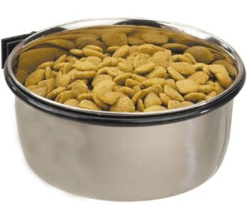 ProSelect 8-Ounce Stainless Steel Coop Cups for Pet Food ? Pet Bowls Attaches Securely to Cage with Plate and Wingnut