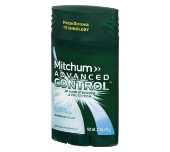 Mitchum Men Advanced Control, Clean Control Invisible Solid 2.7 oz (Pack of 4)