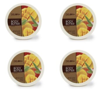 DELON Intense Moisturizing Body Butter, Mango, 4 Count