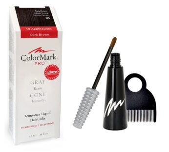 ColorMark PRO Dark Brown Liquid Gray Root Touch Up Wand Applicator, Real Hair Color