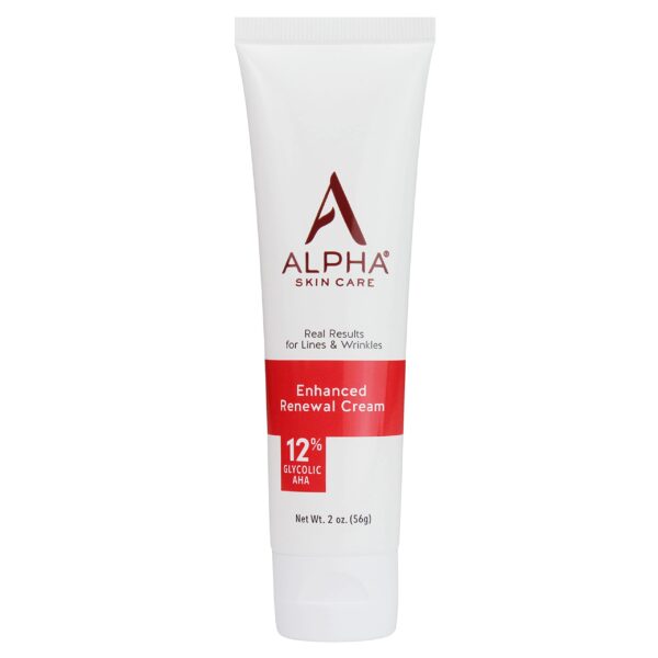Alpha Skin Care Enhanced Renewal Cream | Anti-Aging Formula | 12% Glycolic Alpha Hydroxy Acid (AHA) | Reduces the Appearance of Lines & Wrinkles | For