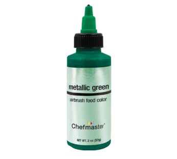 Chefmaster by US Cake Supply 2-Ounce Airbrush Cake Food Color Metallic Green