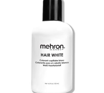Mehron Makeup Hair White | Washable White Hair Dye | Temporary Hair Color for Theatre, Cosplay, & Halloween 4.5 oz (133 ml) (White)