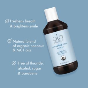 Ola Botanicals Oil Pulling Rinse (8.12 Fl. Oz.), USDA Certified Organic, Coconut Oil, MCT Oil, Cruelty Free, Fluoride Free, Soy Free, Gluten Free, Non - Image 4