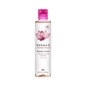 DERMA E Radiance Toner ? Facial Toner with Glycolic Acid and Rooibos ? Brightening and Exfoliating Toning Solution Refreshes and Purifies Skin, 6 oz - Image 1