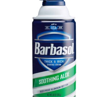 Barbasol Shave Cream, Soothing Aloe – 10 oz – 2 pk