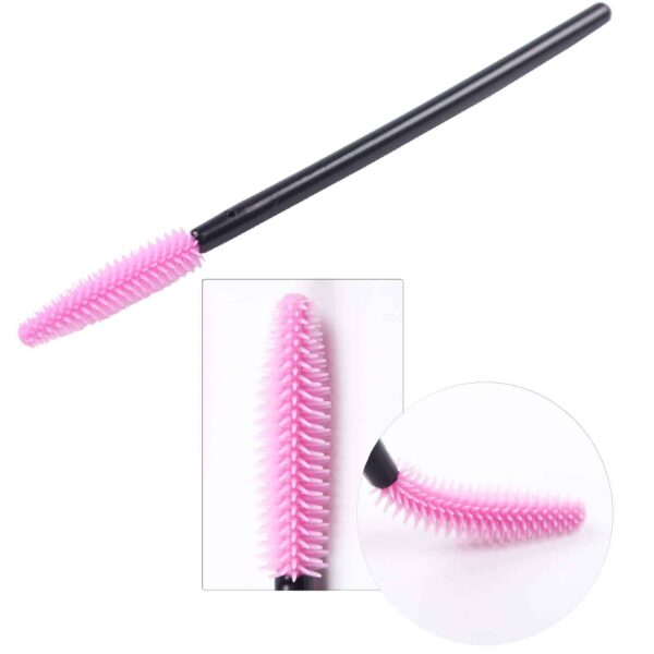 BIHRTC Pack of 100 One-Off Disposable Silicone Eyelash Mascara Brushes Wands Applicator Eyebrow Brush Makeup Tool Kit Set - Image 4