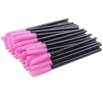 BIHRTC Pack of 100 One-Off Disposable Silicone Eyelash Mascara Brushes Wands Applicator Eyebrow Brush Makeup Tool Kit Set