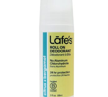 Lafe’s Natural Deodorant | 3 ounce Roll-On Aluminum Free Natural Deodorant | Citrus & Bergamot
