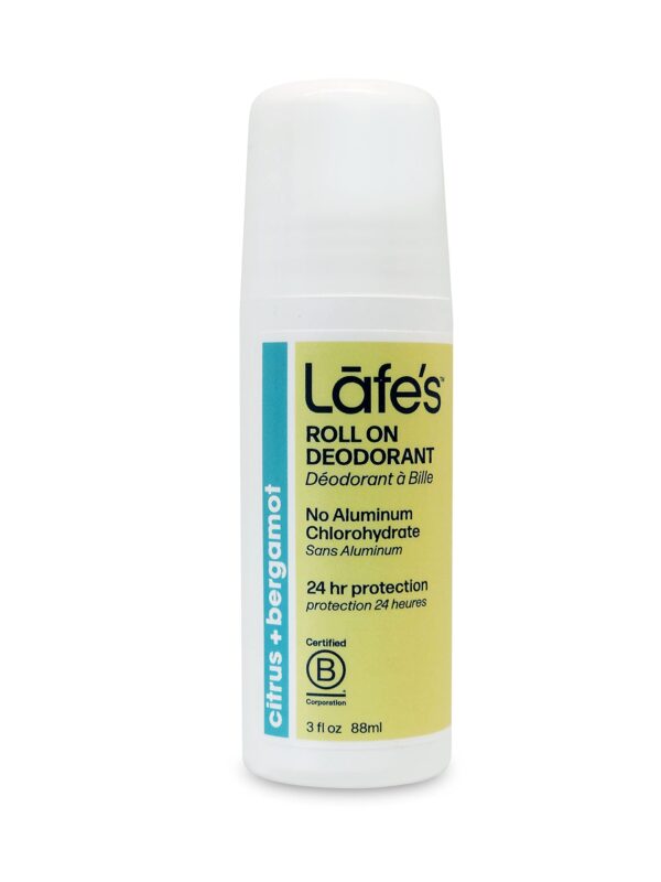 Lafe's Natural Deodorant | 3 ounce Roll-On Aluminum Free Natural Deodorant | Citrus & Bergamot