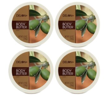 DELON Intense Moisturizing Body Butter, Olive, 4 Count