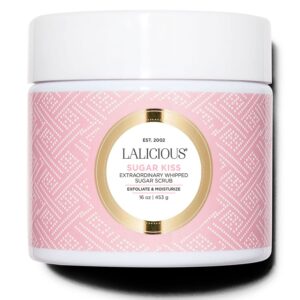 LaLicious Sugar Kiss Extraordinary Whipped Sugar Scrub - Cane Sugar Body Scrub with Coconut Oil & Honey, No Parabens (16oz) - Image 1