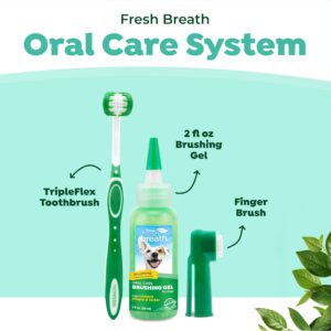 TropiClean Fresh Breath Dog Oral Care Kit | Complete Dog Toothbrush and Toothpaste Set for Plaque & Tartar Control | Dog Tooth Brushing Kit for Large - Image 3