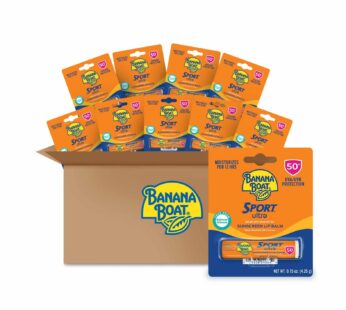 Banana Boat Sport Ultra SPF 50 Lip Sunscreen Bulk Pack | SPF Lip Balm Pack, Banana Boat Lip Balm SPF 50, Oxybenzone Free Sunscreen, Lip Sunblock, Trav