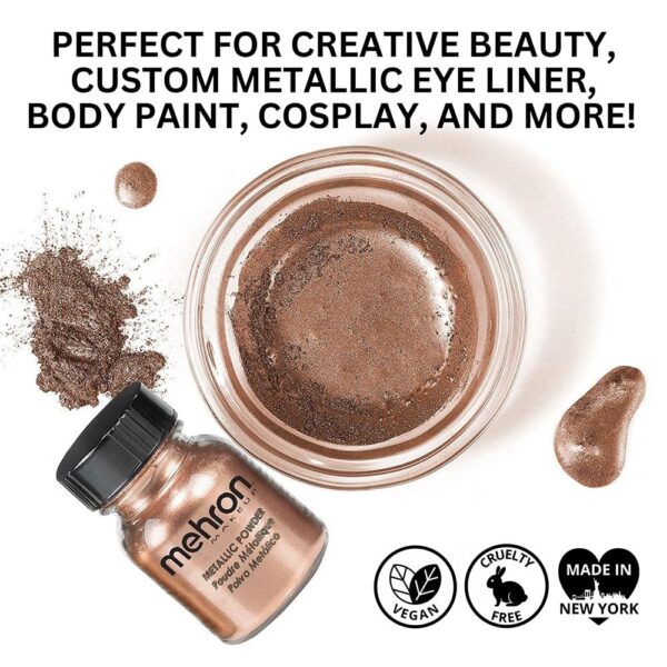 Mehron Metallic Powder Copper 1.0 oz - Image 3