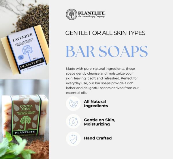 Plantlife Frankincense Myrrh Bar Soap - Moisturizing and Soothing Soap for Your Skin - Hand Crafted Using Plant-Based Ingredients - Made in California - Image 2