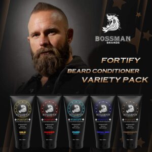 Bossman Beard Conditioner Variety Pack - Softener and Moisturizer Beard Grooming Care Kit for Men - Beard Cream and Lotion - Made in USA - 6 Scents - Image 2