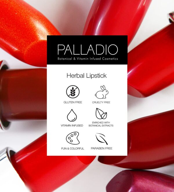Palladio Herbal Matte Lipstick, Velvet Wine, Creamy and Full Coverage Long Lasting Matte Lipstick - Image 3
