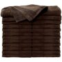ForPro Professional Collection Premium Bleach Tough Salon Towels, Chocolate, 100% Cotton, Bleach-Proof, Stain Resistant, 16? W x 27? L, 24-Count,11054
