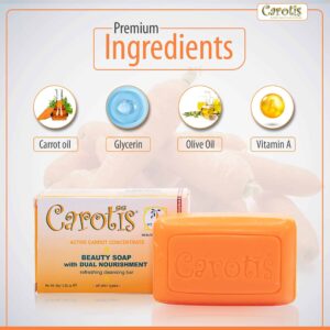 CAROT?S Beauty Soap 80gr - Formulated to Clean and Refresh Skin, with Carrot Oil, Glycerin, Beta Carotene, Vitamin A, and Olive Oil - Image 2