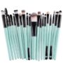 KOLIGHT? 20 Pcs Pro Makeup Set Powder Foundation Eyeshadow Eyeliner Lip Cosmetic Brushes (Black+Green)