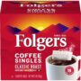 Folgers Coffee Singles - 19 packets per box, 12 boxes per case