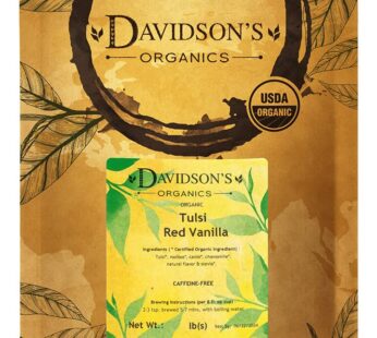 Davidson’s Organics, Tulsi Red Vanilla, Loose Leaf Tea, 16-Ounce Bag