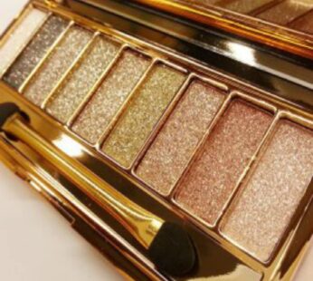 Sparkle Eyeshadow Palette&9 Colors Shimmer Makeup Palette & Cosmetic Brush Set &Gold Glitter, Highly Shining Pigmented Diamond &9 Color Eyeshadow 6# (