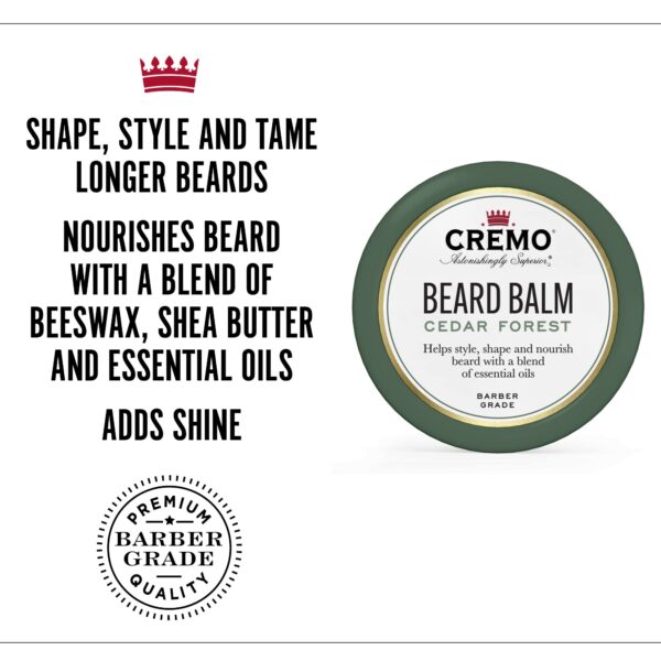 Cremo Styling Beard Balm, Forest Blend, Nourishes, Shapes And Moisturizes All Lengths Of Facial Hair, 2 Ounce (Packaging May Vary) - Image 3