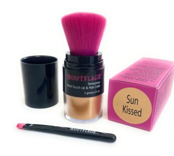 Rootflage Temporary Hair Color Highlight Root Touch Up (Sun Kissed) Instant Beachy Golden Shimmery Blonde Color for Use on Dark Hair
