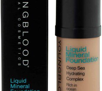 Youngblood Mineral Cosmetics Liquid Mineral Foundation, Golden Sun (Old Version) | Full Coverage Mineral Lightweight Makeup | Vegan, Cruelty Free, Par