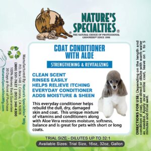 Nature's Specialties Coat Conditioner with Aloe for Pets, Natural Choice for Professional Groomers, Strengthening & Revitalizing, Made in USA, 16 oz - Image 2