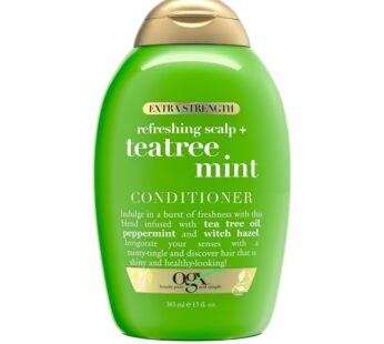 OGX Extra Strength Refreshing Scalp + Teatree Mint Conditioner, Invigorating Conditioner with Tea Tree & Peppermint Oil & Witch Hazel, Paraben-Free, S