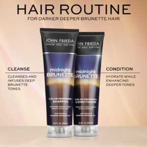 John Frieda Brilliant Brunette Visibly Deeper Bundle: Color Deepening Shampoo & Conditioner, 8.3 Ounce Each - Image 3