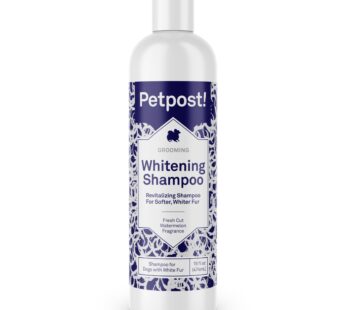 Petpost | Dog Whitening Shampoo – Best Lightening Treatment for Dogs with White Fur – Soothing Watermelon Scent – Maltese, Shih Tzu, Bichon Frise Appr