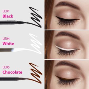 Ruby Kisses Classic Liquid Eyeliner, Smudgeproof Long Lasting Eye Makeup with Felt-Tip Applicator (1 PACK, Shiny Black) - Image 6