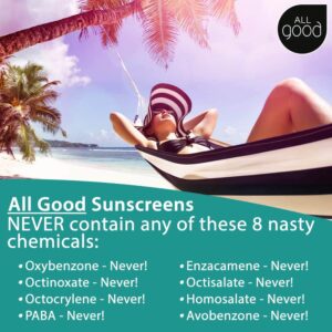 All Good Sunscreen - Zinc Oxide Sunscreen - Travel Size SPF 50+, Natural Sunscreen, Water Resistant for Face, Nose, Ears 1 oz (2-pack) - Image 4