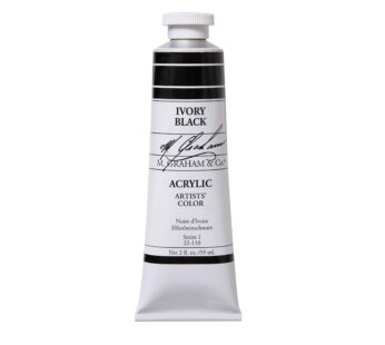 M. Graham 2-Ounce Tube Acrylic Paint, Ivory Black (22-110)