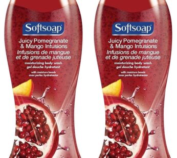 Softsoap Body Wash, Juicy Pomegranate and Mango Infusions 18 fl oz(pack of 2)