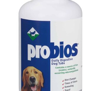 Probios Dog Digestive Support – Digestive Tabs with Probiotics for Dogs, Daily Pet Probiotics for Dogs, Liver Flavored, 180 Count, by Vets Plus