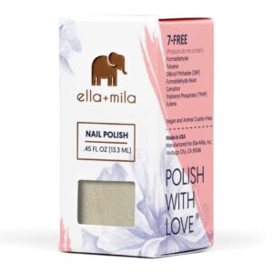 ella+mila Gilded Nail Polish, Professional Quick Dry, Long-Lasting & Chip-Resistant, Metallic Gold, 17-Free Formula, Vegan, Cruelty-Free, 0.45 fl oz - Image 7