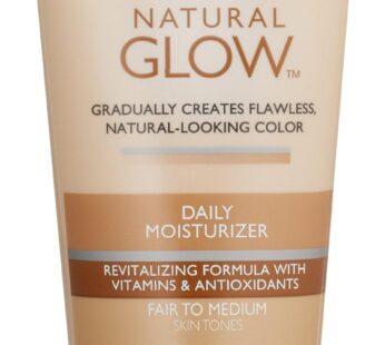 Jergens Natural Glow Revitalizing Daily Moisturizer, Fair to Med, Trial Size – 2 oz – 2 pk