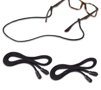 Peeper Keepers Eyeglass Supercord Retainer, Black, 2 Pack