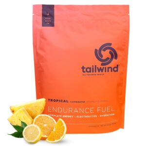 Tailwind Nutrition Endurance Fuel, Electrolyte & Hydration Sports Drink Mix Powder with Caffeine, Gluten-Free, Vegan, Tropical Buzz, 50 Servings (Caff - Image 1