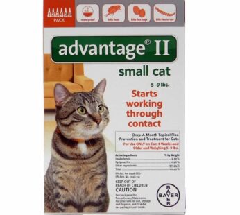 Advantage II Once-A-Month Topical Flea Treatment for Cats & Kittens up to 9 Lbs (6 Applications)