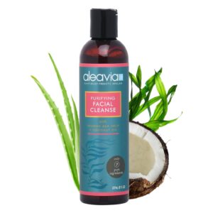 Aleavia Purifying Facial Cleanse ? Fragrance-Free Organic & All-Natural Prebiotic, Vegan Face Wash ? Nourish your Healthy Skin Microbiome ? 8 oz. - Image 1