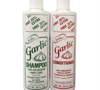 Nutrine Garlic Shampoo + Conditioner 20oz Combo Unscented